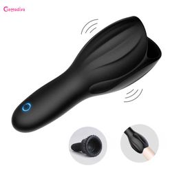 Beauty Items Male Glans Vibrator Penis Massager Masturbator Delay Lasting sexy Machine Stamina Trainer adult toy for Men Stimulator