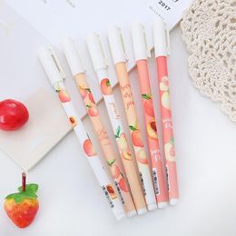 Ellen Brook 1 PCS Gel Cute Pen Creative Peach Candy Color Office Gift School Supplies Stationery Kawaii Funny Pens