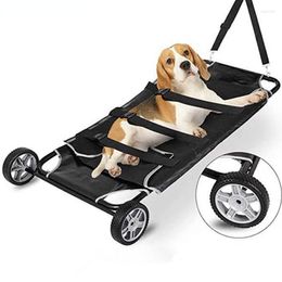 Dog Collars Carbon Steel Pet Stretcher Anti-bite Small Animal Rescue Trolley Large Pattern 4-wheel Emergency