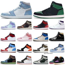 2023 Fashion 1s men basketball shoes 1 University Blue Obsidian Shadow Light Smoke Grey women mens trainers sports sneakers Breathable Wholesale JORDON JORDAB