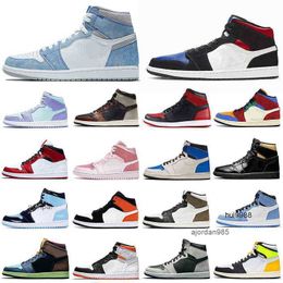 2023 Newest Discount 1s men basketball shoes 1 Hyper Royal University Blue Banned Bred Shadow UNC women mens trainers sports sneakers Breathable JORDON JORDAB