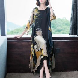 Casual Dresses Summer Dress 2022 Woman Floral Ladies Robe Elegant Party Beach Vintage Long Lady Clothes Vestido De Mujer