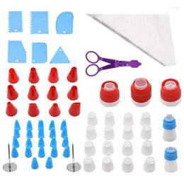 Baking Tools Icing Bags And Tips Set Supplies Pack Of 65 Non-Slip Piping For Cake Cookies