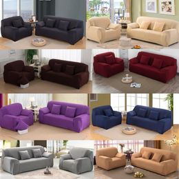 Chair Covers Sofa Cover Fashion Slipcover Stretchable Pure Color Polyester Fiber Cushion Washable Home/Office/el