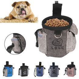 Portable Dog Treat Pouch Outdoor for Training Feeding Bag Large Capacity Pet Trainer Waist Bags Dog Supplies RRC539