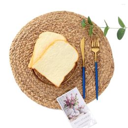 Table Mats Natural Water Gourd Woven Placemat Round Rattan Mat Heat Insulation And Anti-scalding Pad Decor