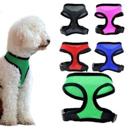 Dog Collars Nylon Mesh Harness Pet Small Dogs Vest Soft Adjustable Breathable Chest Strap Leash Puppy Cat Collar