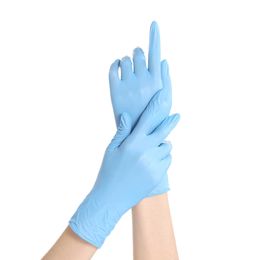 8 pairs in Disposable 100pcs blue examination Powder Free Nitrile Gloves for construction