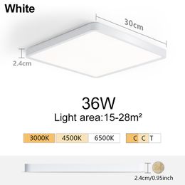 Square Led ceiling lights lamp for bedroom lighting living room wood Grain App Voice Control Alexa/Google Remote Control