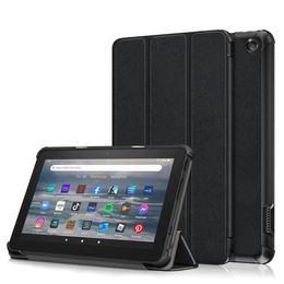 Leather Cases For All New Fire 7 2022 7inch 7" Case Smart Slim Protective Cover Tablet