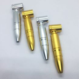 Colorful Aluminium Alloy Bullet Cartridge Style Pipes Dry Herb Tobacco Filter Tube Portable Removable Mini Handpipes Cigarette Smoking Holder Tubes