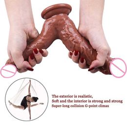 Beauty Items Realistic big double penis penetration vagina and anus soft skin feeling female masturbation sexy toy