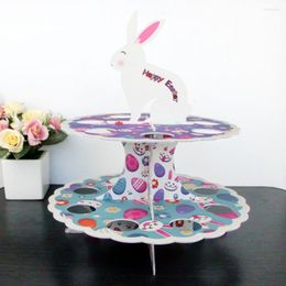 Festive Supplies Easter Decoration For Home Egg Holder Shelves Cupcake Tray Dessert Table Rack Happy Party Decor Ornaments