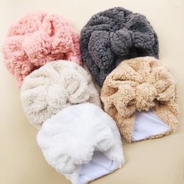 Hair Accessories Winter Teddy Velvet Baby Hat Boy Girl Warm Beanie Caps For Children Solid Colour Infant Kids Bonnet Hats