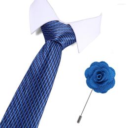 Bow Ties Neck For Wedding Skinny Dot Tie&Pin Set Men Solid Red Classic Slim Bridegroom Blue Colour 7.5cm Fashion Corbatas
