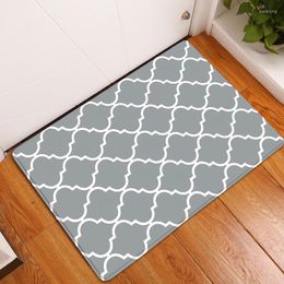 Bath Mats Doormat Kitchen Carpet Floor Black White Geometric Nordic Classic Entrance Home Decor Rug Anti-Slip Tapis Salon Rugs