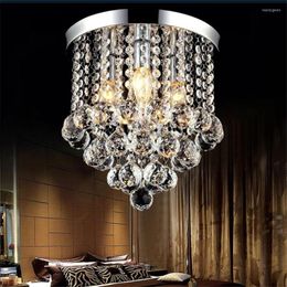 Ceiling Lights Crystal Modern Chandelier Light Fixture Luxury Flush Mount Lamp E14 For Hallway Bedroom Living Room Dining