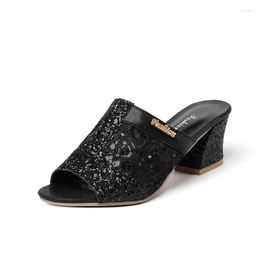 Sandali Donna 2022 Ladies Summer Pantofole Scarpe Tacchi Alti Moda Strass Zapatos De Mujer