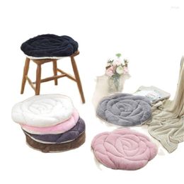 Pillow Plush 3D Rose Flower Sofa Chair Seat 45x45cm Gray Pink Tatami Warm Floor Non-Slip Pad Japanese Style Home Textile Decor
