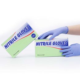 20 pieces Wholesale Food Touch Disposable Powder Free Blue Nitrile Examination Gloves