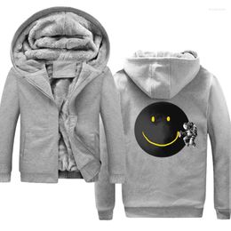 Men's Hoodies Fashion Men Keep Warm Thicken Hoodie Make A Smile Fan Gift Idea Sweatshirt Funny Casual Jacket Streetwear