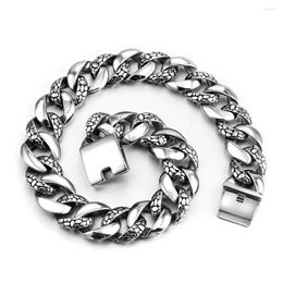 Chains Exaggerated Extra-coarse 32mm Stainless Steel Silver Colour Top Quality Cuban Large Pet Dog Chain Necklace Pitbull Collars Choker
