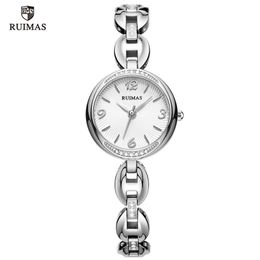 2020 RUIMAS Luxury Quartz Watches Women Silver Bracelet Elegant Wristwatch Lady Woman Waterproof Watch relojes de lujo para mujere215g