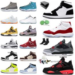 2023 Jumpman 4s Basketballs Shoes Miami 1s Bleached Coral Sneakers Bred Patent Infrared 4s Military Black 4 Men Trainers Cool Grey 11s Low 11 JORDON JORDAB