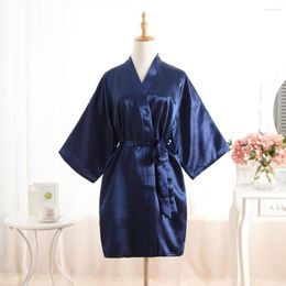 Men's Sleepwear Mens Silk Satin Robes Pyjamas Long Sleeve Solid Male Bathrobe Leisure Men Loungewear Dressing Gown