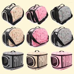 Dog Car Seat Covers Pet Carrier Bag Portable Cat Handbag Foldable Travel Puppy Carrying Mesh Shoulder Folding Cage S/M/L