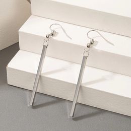Dangle & Chandelier Simple Stick Drop Earrings for Women New Trendy Silver Colour Geoemtry Dangle Earring Wedding Jewellery pendientes