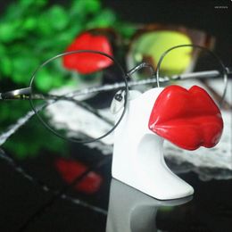 Jewelry Pouches Female Red Lips Glasses Sunglasses Spectacle Display Show Stand Holder Frame