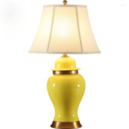 Table Lamps Simple American Ceramic Lamp For Living Room Bedroom Led Night Bedside Study Desk Home Decor