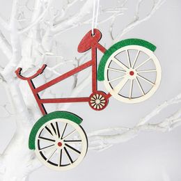 Christmas Decorations Decoration Ornament Ornaments Wooden Pendant Bicycle Shape 2pcs Tree Scene Hanging Pendants