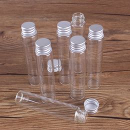 Glass Vials Small Bottles Mini Tiny Jars with Aluminium Screw Caps Message Sample Bottle