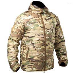 Men's Down Hooded Tactical Military Parka Lightweight Camouflage Workwear Fall Winter Hunting Outdoor Activities