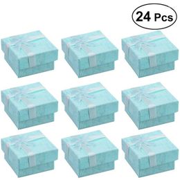 Jewelry Pouches 24 Pcs Pack Box Necklace Set Boxes For Earring Ring Rectangle Jewellery Gift Display