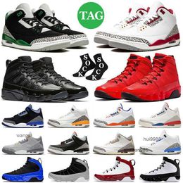 2023 3 3s Mens Basketball Shoes 9 9s Chile Cardinal Red Bred Pine Green Georgetown UNC A Ma Maniere Particle Grey Men Womens Trainers Sports JORDON JORDAB