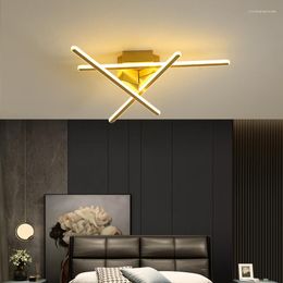 Chandeliers Nordic Luxury LED Ceiling Gold For Parlour Dining Room Bedroom Apartment Indoor Decorative AC90-260V Lighting Fixture