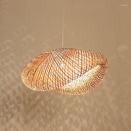 Pendant Lamps Modern Bamboo Chandelier Asian Restaurant Lamp Living Room El Kitchen Ceiling