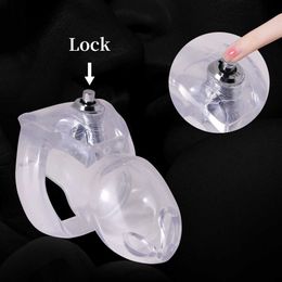 Beauty Items 2023 NEW HTV5 BDSM Bondage Chastity Device Cage Click&Lock Resin Breathable Small Cock Male Belt sexy Toy for Men