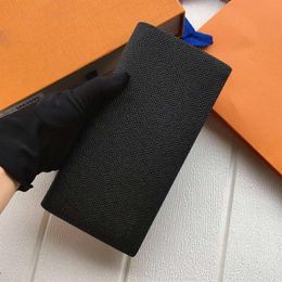luxury Long wallets designer credit card holder high quality fashion pu leather folded purse card unisex wallet whole236U