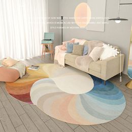 Carpets Nordic Simple Irregular Living Room Sofas Big Size Area Rugs Bedroom Dresser Decartion Anti-skid Oval Floor Mat Washable