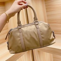 Women Designer Nylon Boston Shoulder Bag Italy Milano Men Canvas Travel Crossbody Tote Handbags Unisex Waterproof Cloth Shopping H243R