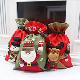 Christmas Dolls Socks Bag Decorations Xmas Stockings Mini Sock Candy Gift Bags For Kids Tree Hang Decor RRD22