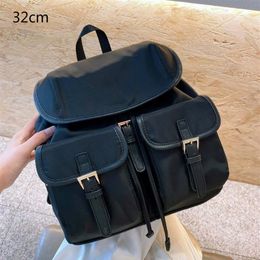 Unisex Luxury Black Backpacks School Bags Medium Size Nylon Students bag Outdoors Travel Shoulder bags Backpack for man woman306p
