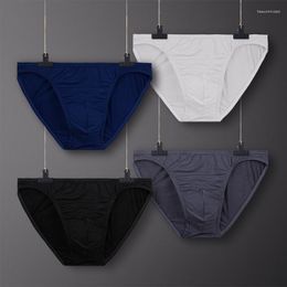 Underpants Sexy Men's Briefs Ice Silk Plus Size Man Panties Jockstrap Ultra-thin Breathable L-XXXXL Men Underwear