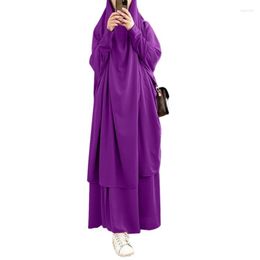 Ethnic Clothing Muslim Set Prayer Garment Women Modest Niqab Long Khimar Maxi Skirt Matching Outfits Islamic Dubai Arab Clothes Eid Ramada