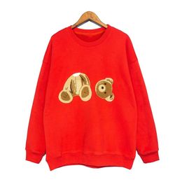 Designer mens hoodies with bear red sweatshirts embroidery teddy bear brand Explosion sweater hoodie sweatshirt style round neck long sleeve unisex