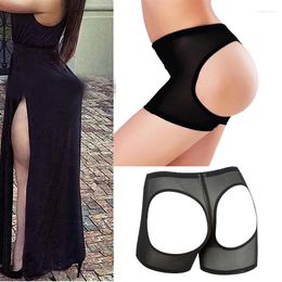 Women's Shapers Sexy Women Hip Control Panties Mesh Hollow Out Hole Ass Enhancer BuLift Shaper Buttocks Push Up Shapewear Lingerie Boxers